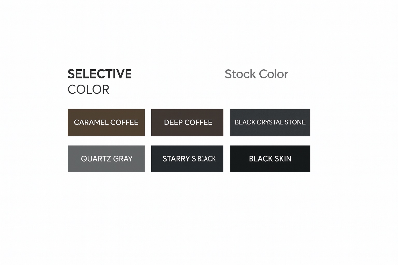 color finishes for different aesthetic preferences