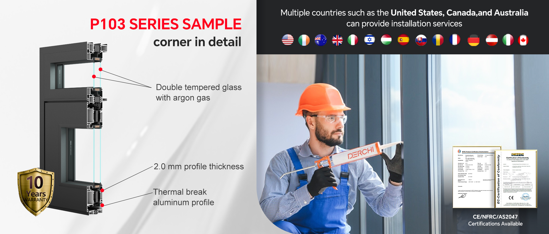Why Choose DERCHI P103 Series Swing Door