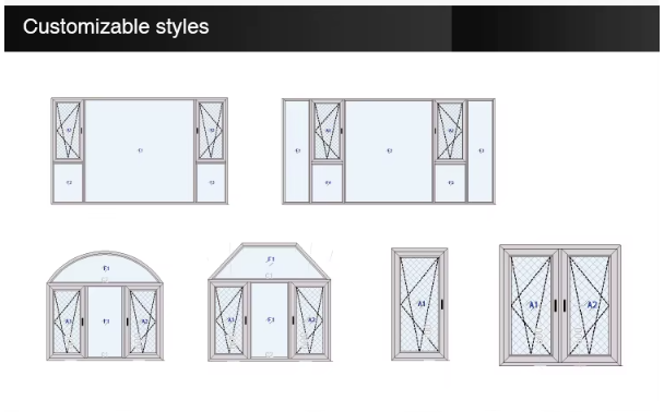 Y103 Casement Window Style Customization Options