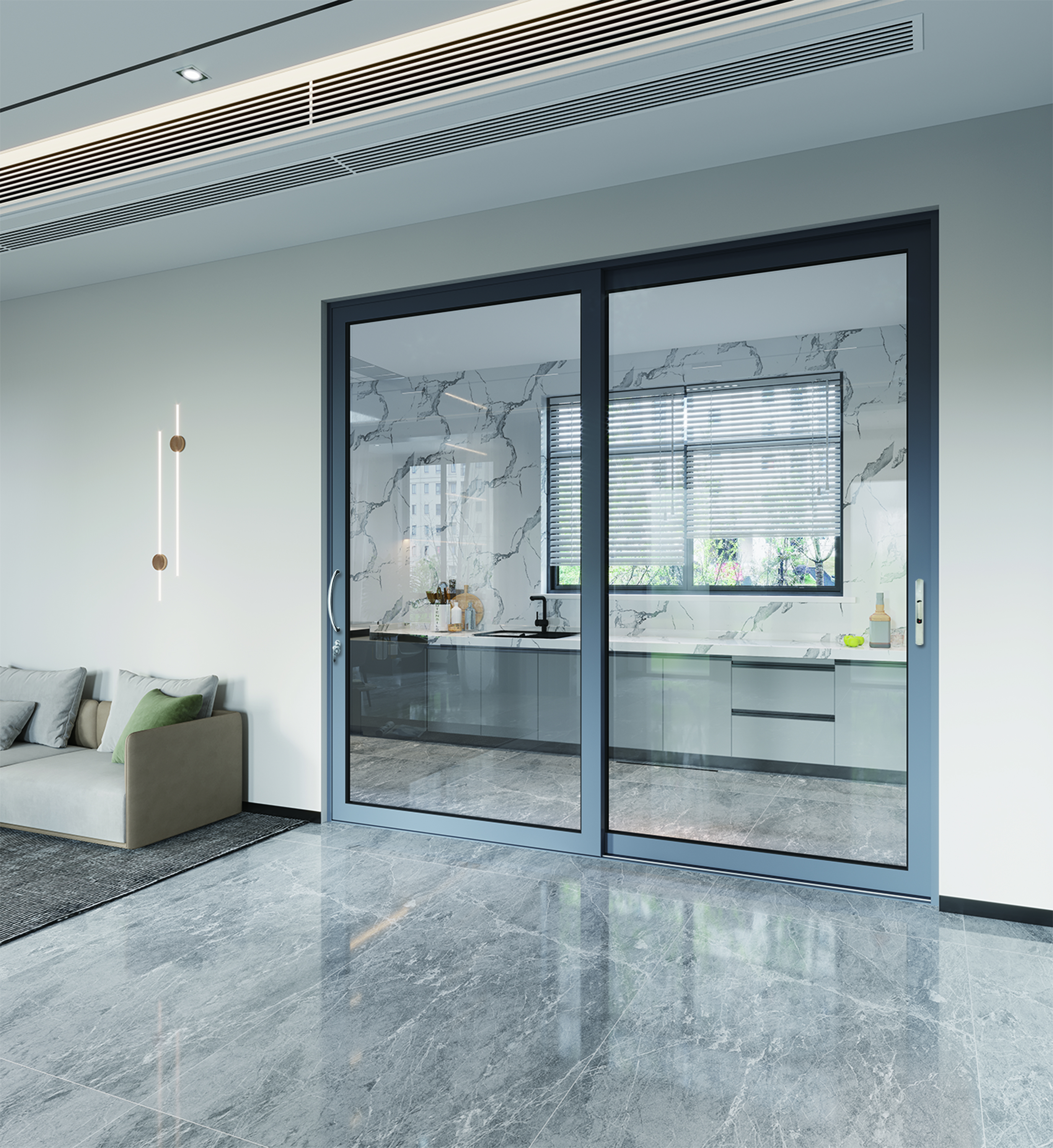 Aluminum kitchen sliding glass door​