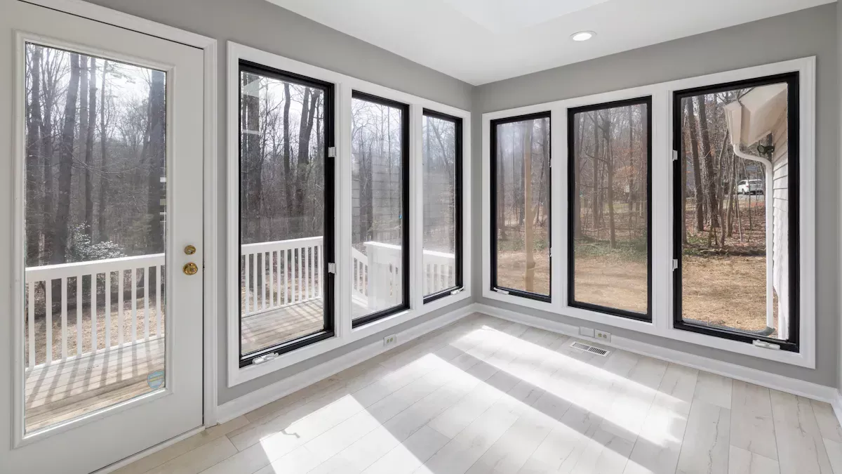 Sliding windows for sunroom