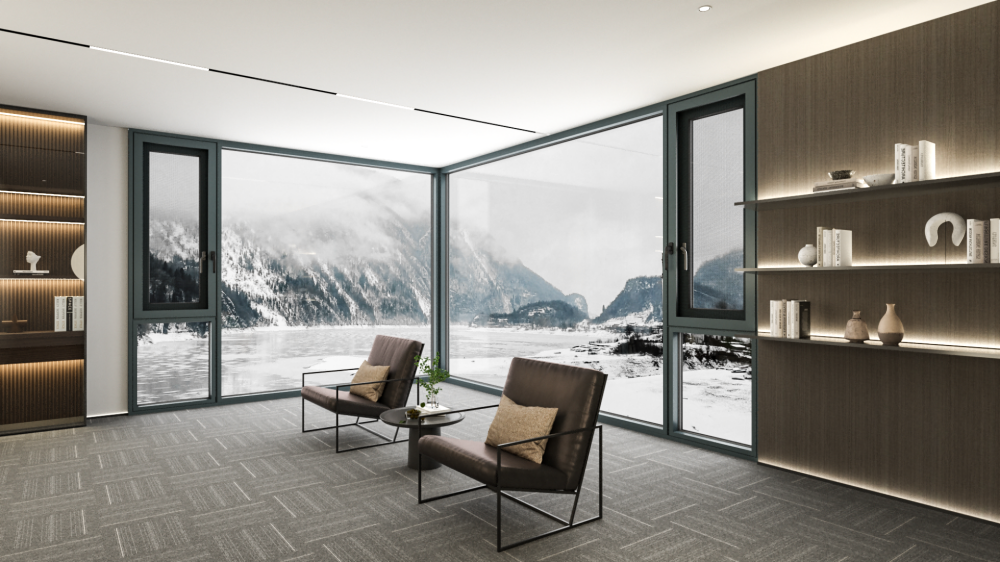 Y100 1.8mm French Casement Window with Screen & Thermal Break