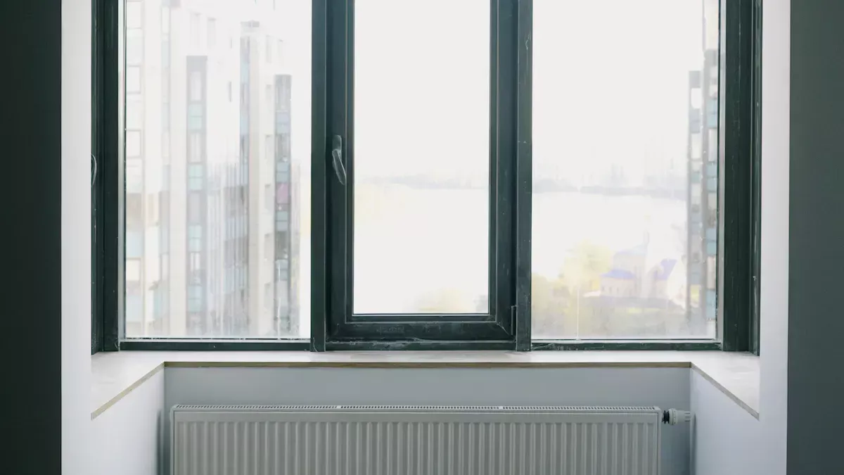 Black aluminum windows