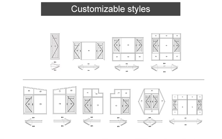 Customizable Styles for the Y100 Series French Casement Window