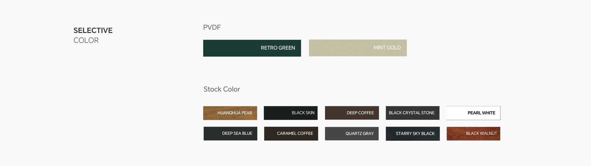Color Options for Y100 Series Casement Window