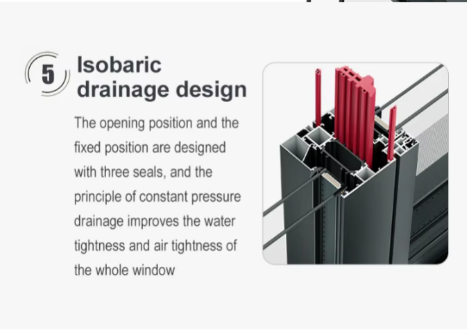 Pressure-equalized drainage design