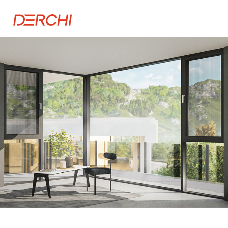 Y103 Aluminum Casement Window Double Triple Pane Soundproof Energy Star NFRC 