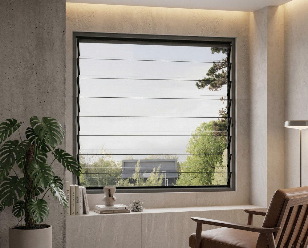 आवासीय ग्लास लौवरेड विंडो सिस्टम