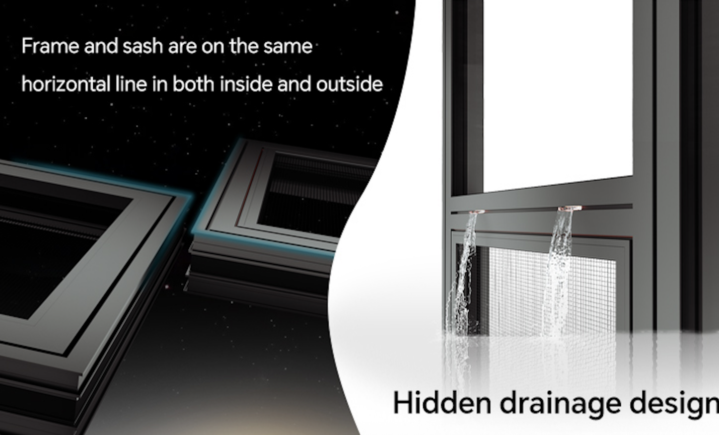 Hidden drainage system with concealed drainage holes