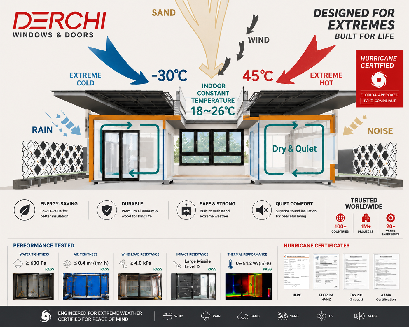 derhi window and door performance certifications for extreme weather