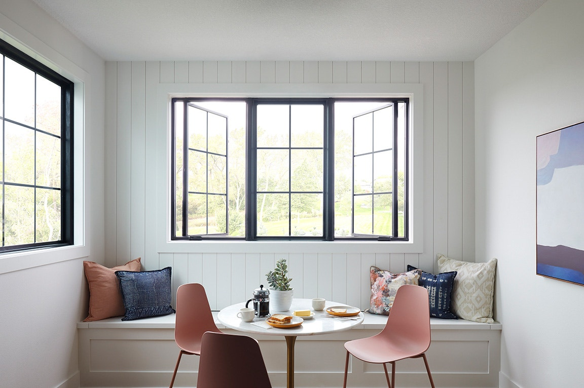 Cozy corner with open windows.