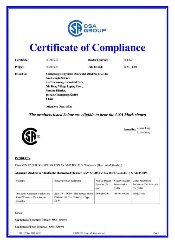 Certificat CSA COFC_80214995_EN_00