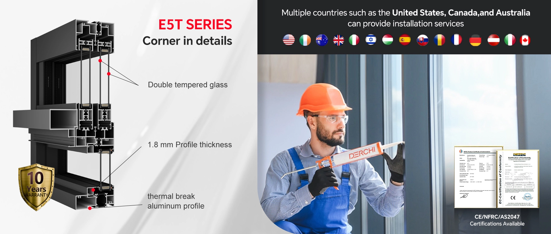 Why Choose DERCHI E5T Aluminium Slide Window