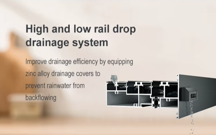High and Low Rail Drop Drainage System