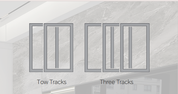Track Configuration for E2T Aluminum Sliding Windows