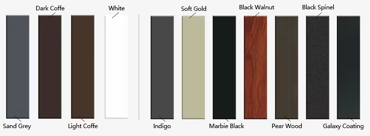 Opções de personalização de cores