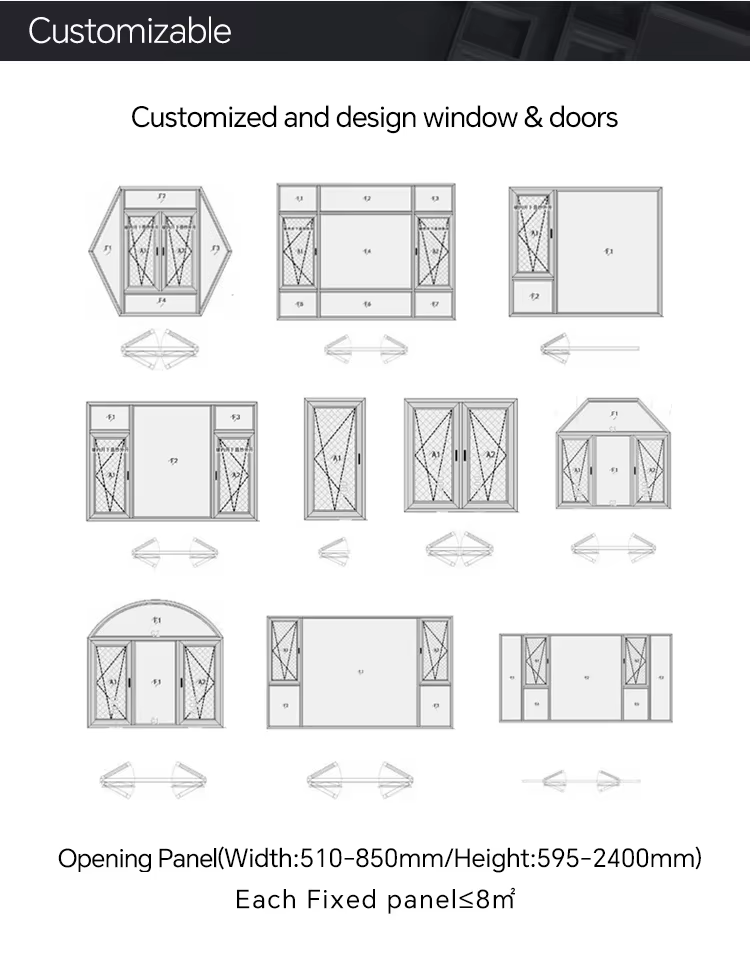 Custom Style Options for N2 Series Narrow Casement Window