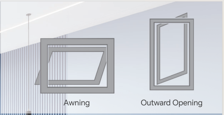 Opening Style for WY-40 Series Casement Window