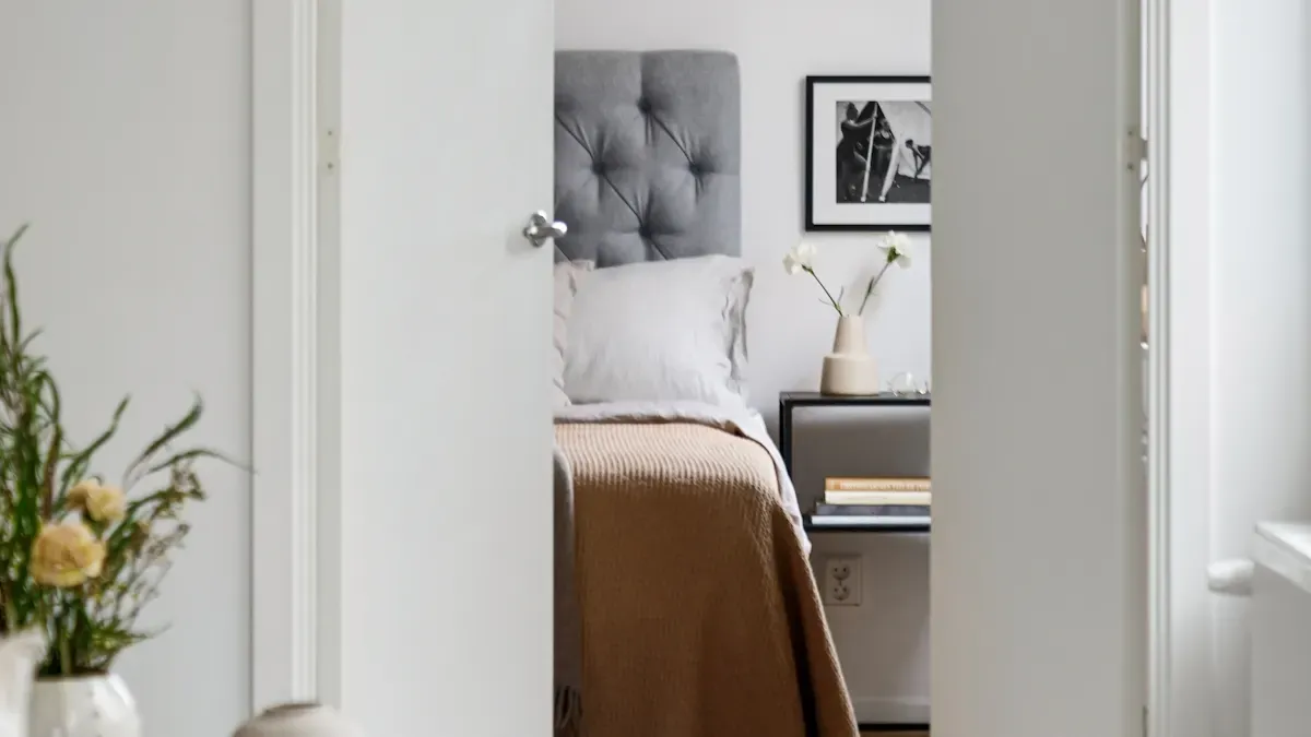 What type of door is best for a bedroom?