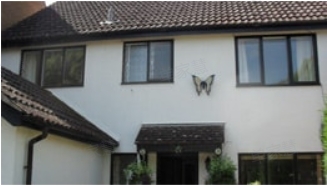 House with white walls and windows