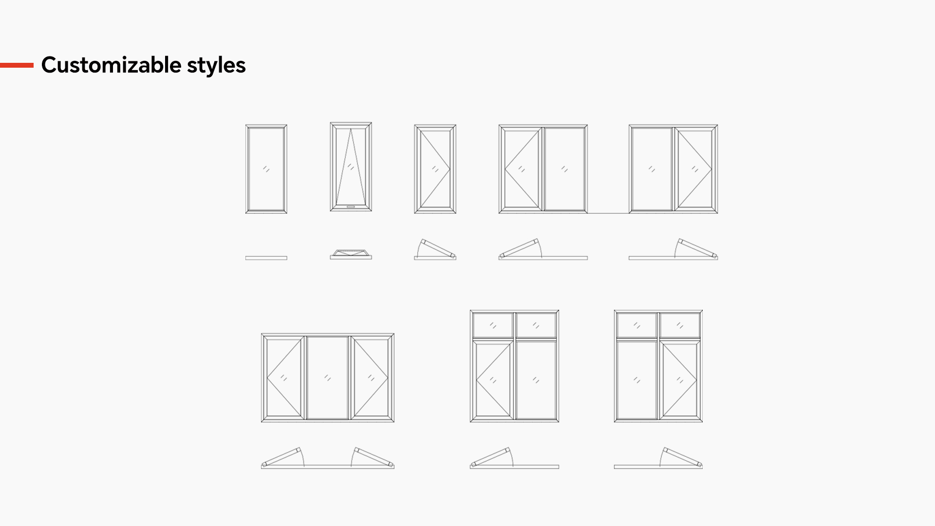 Custom aluminum awning window styles
