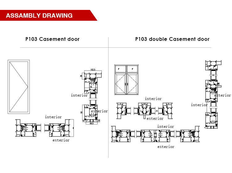 P103 Series Swing Door Assembly Instructions