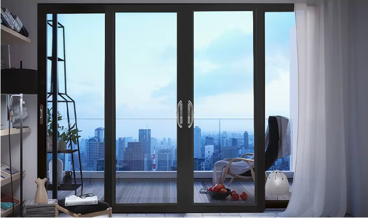 Modern Aluminum Double Pane Waterproof Sliding Glass Door