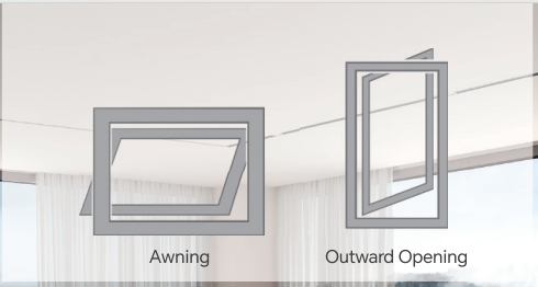 Opening Styles for the WY-77 Series Casement Window