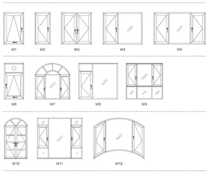 Customizable Styles for upvc casement windows