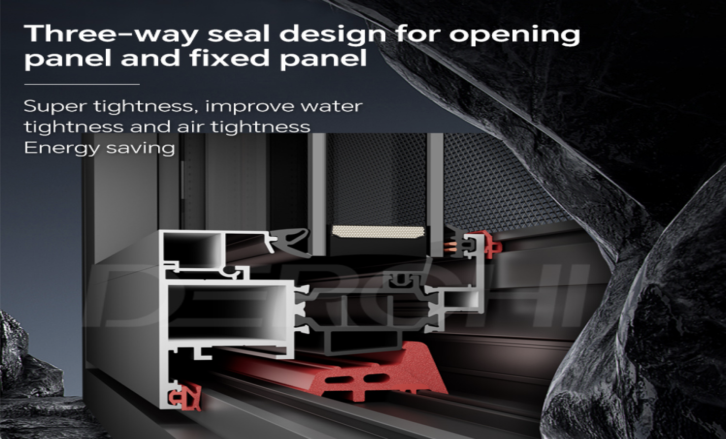 Triple sealing system for superior airtightness