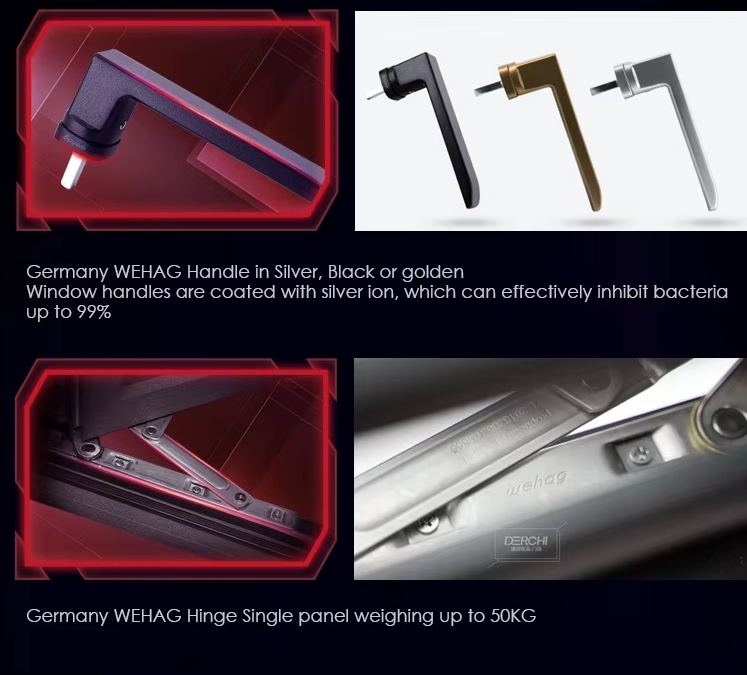 German WEHAG Hardware with 99% Antibacterial Protection