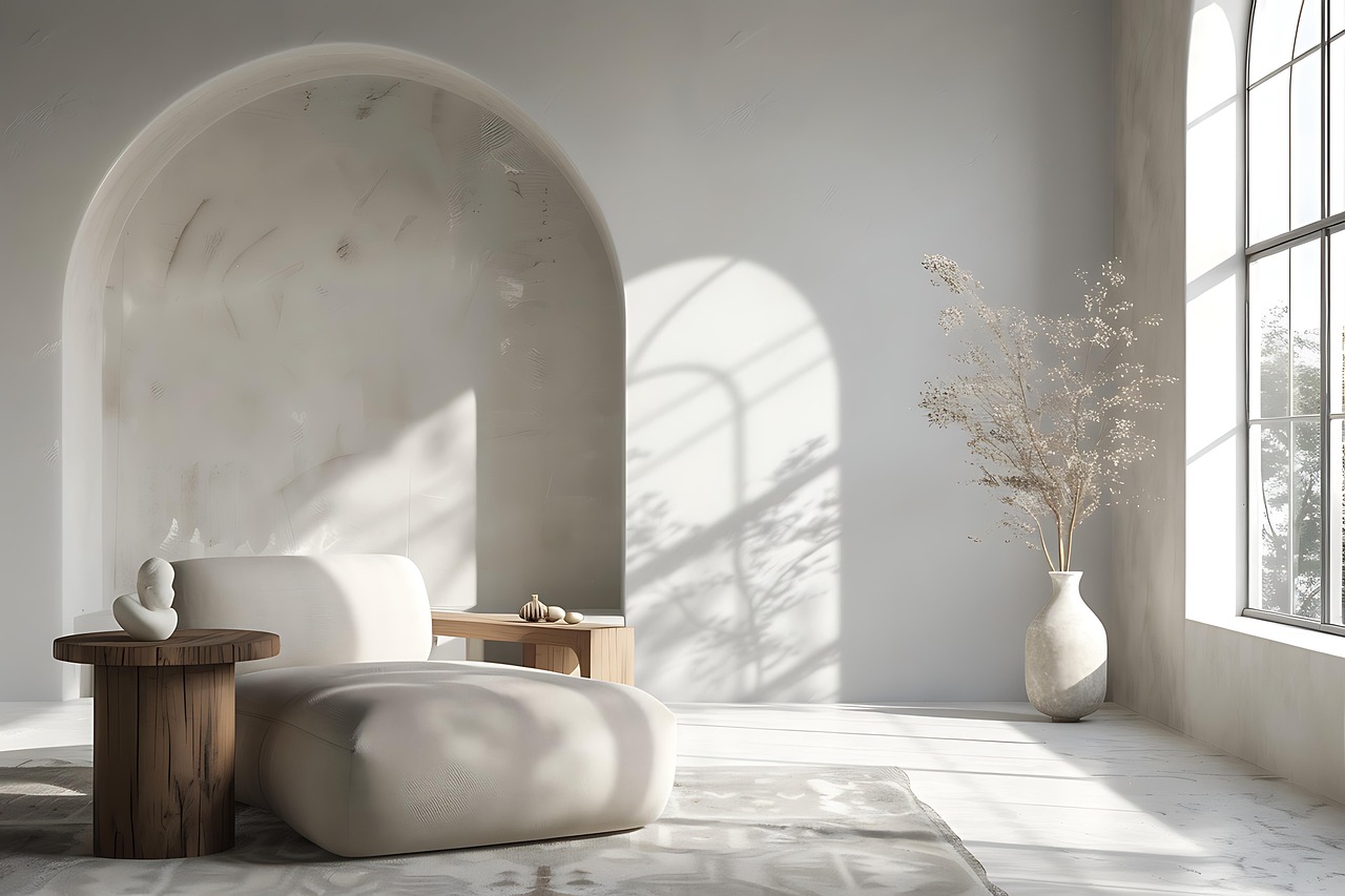 Light - filled minimalist living space