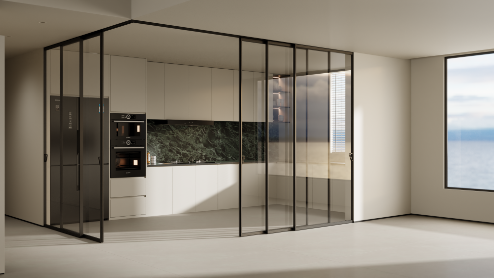 WT-103 Series Narrow Top Hung Sliding Door