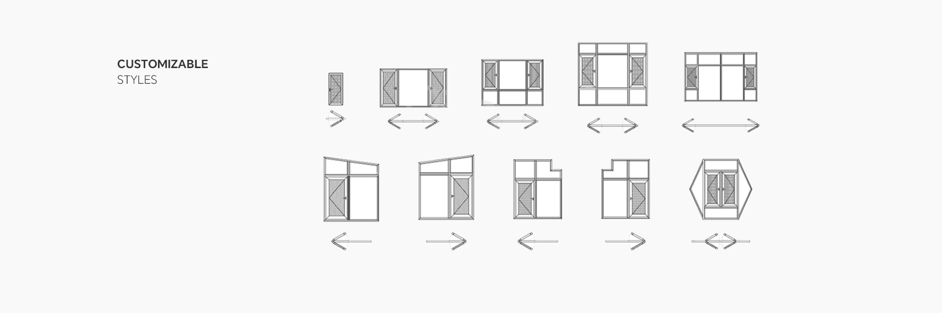 Custom Style Options for WY-40 Series Casement Window