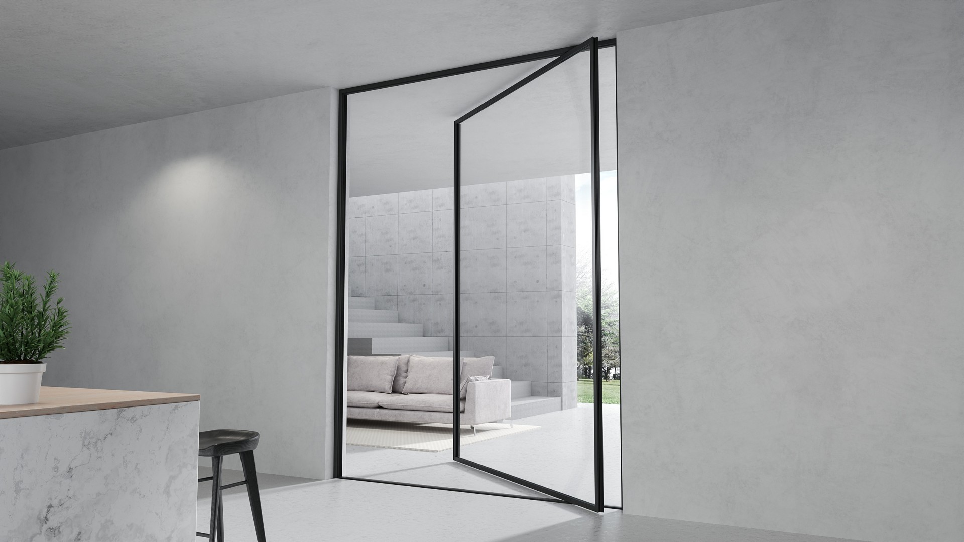Aluminum Pivot Doors