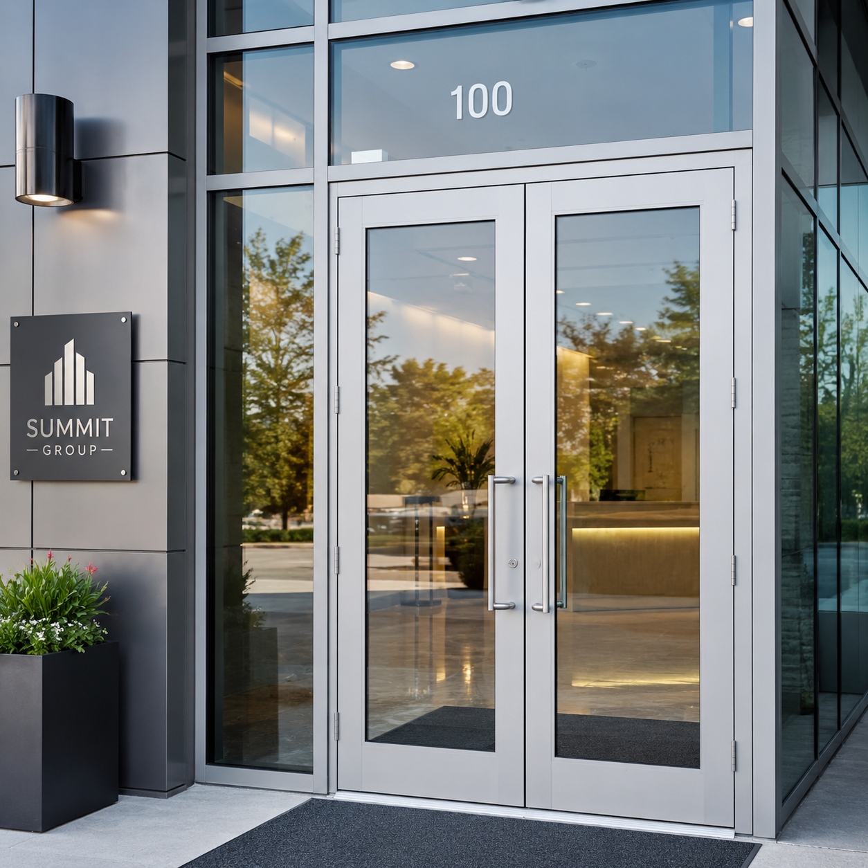 commercial glass entry doors