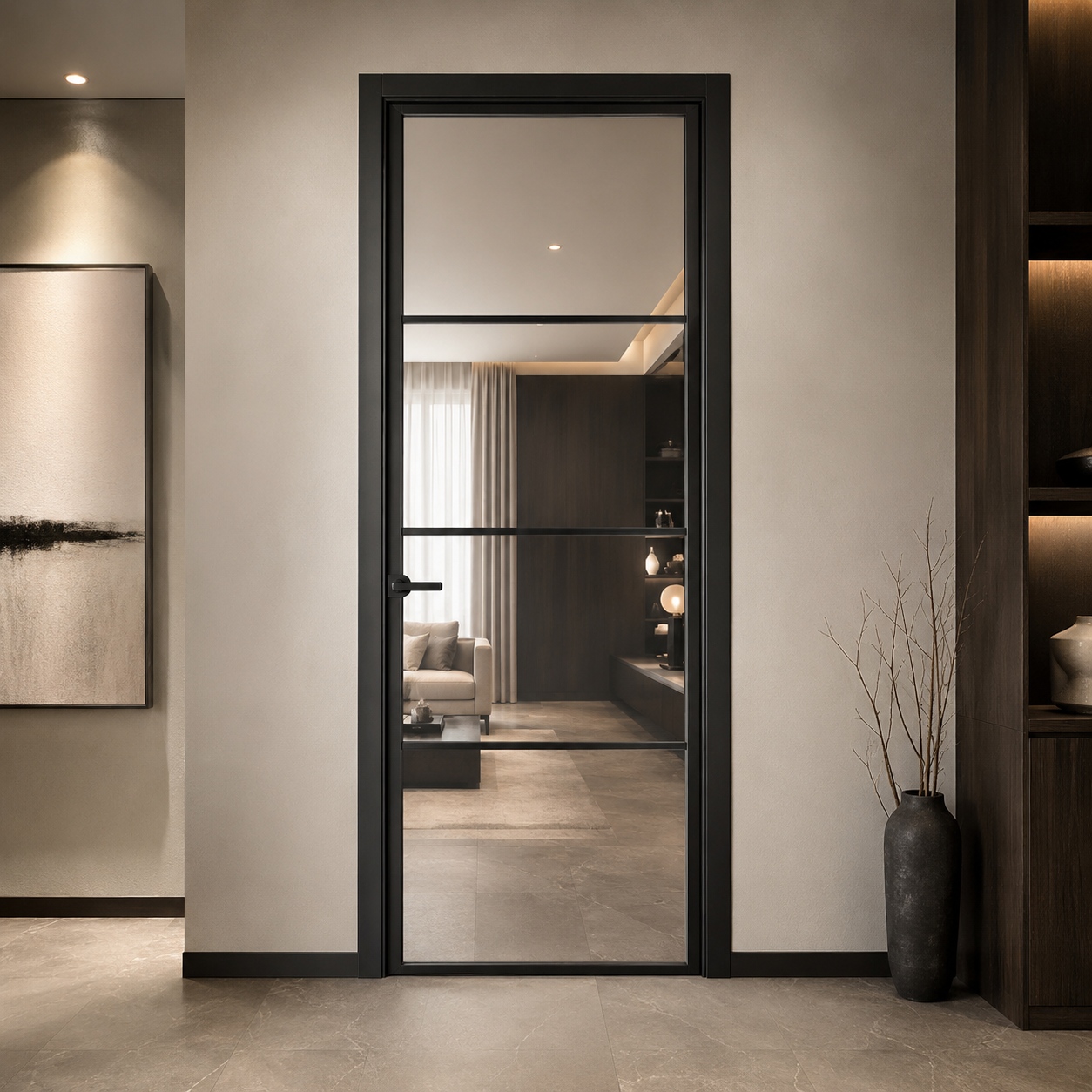 modern aluminium interior doors