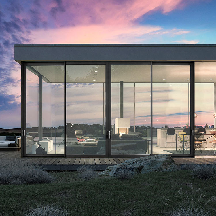 4 panel sliding glass door exterior