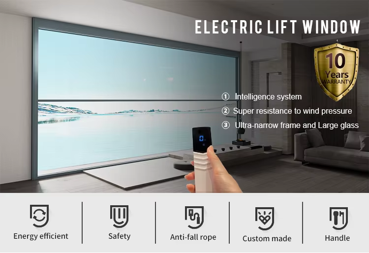 YAZHI Smart Electric Lift Up Aluminum Window