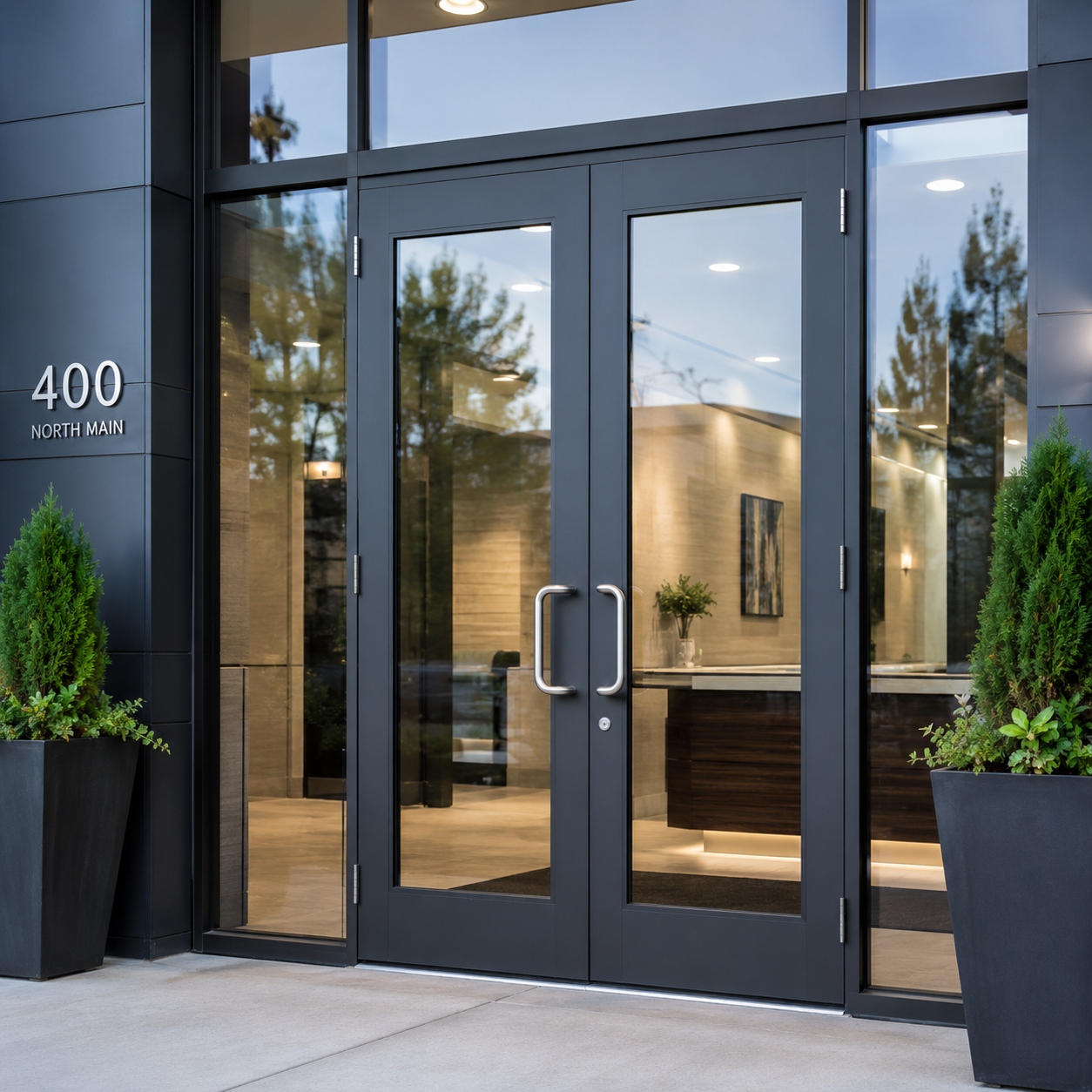 aluminum entrance doors commercial