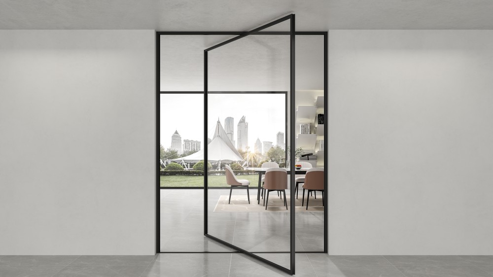 Commercial pivot door